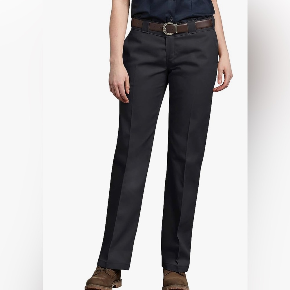 Dickies Women's Straight-Leg Work Pants in Black